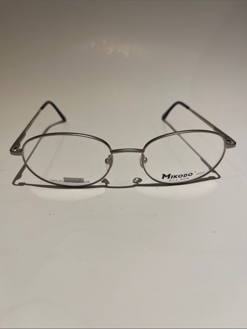 Silver Mikodo titanium glasses-made in Japan